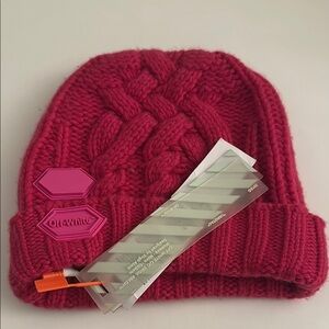 Off-White pink Knit Beanie Brand New